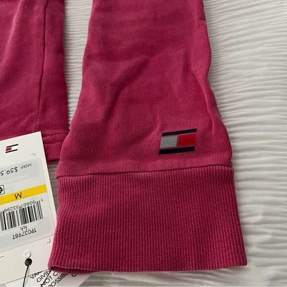 🆕 Tommy Hilfiger Sport Women’s Fuschia Sweatshirt size M - Picture 6 of 12